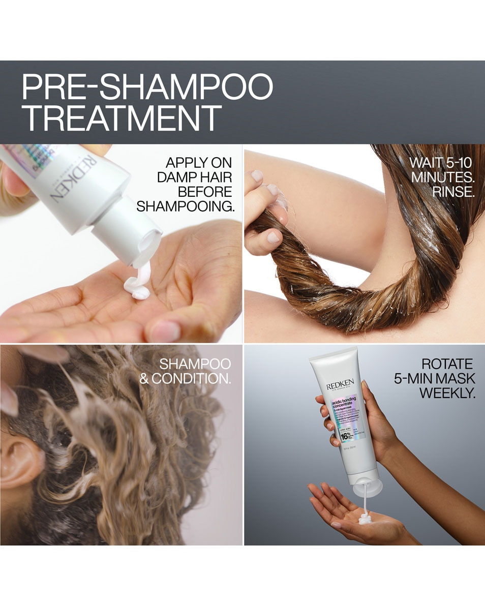 REDKEN Acidic Bonding Concentrate Pre-treatment haarmasker - herstelt & versterkt 190 ML 4