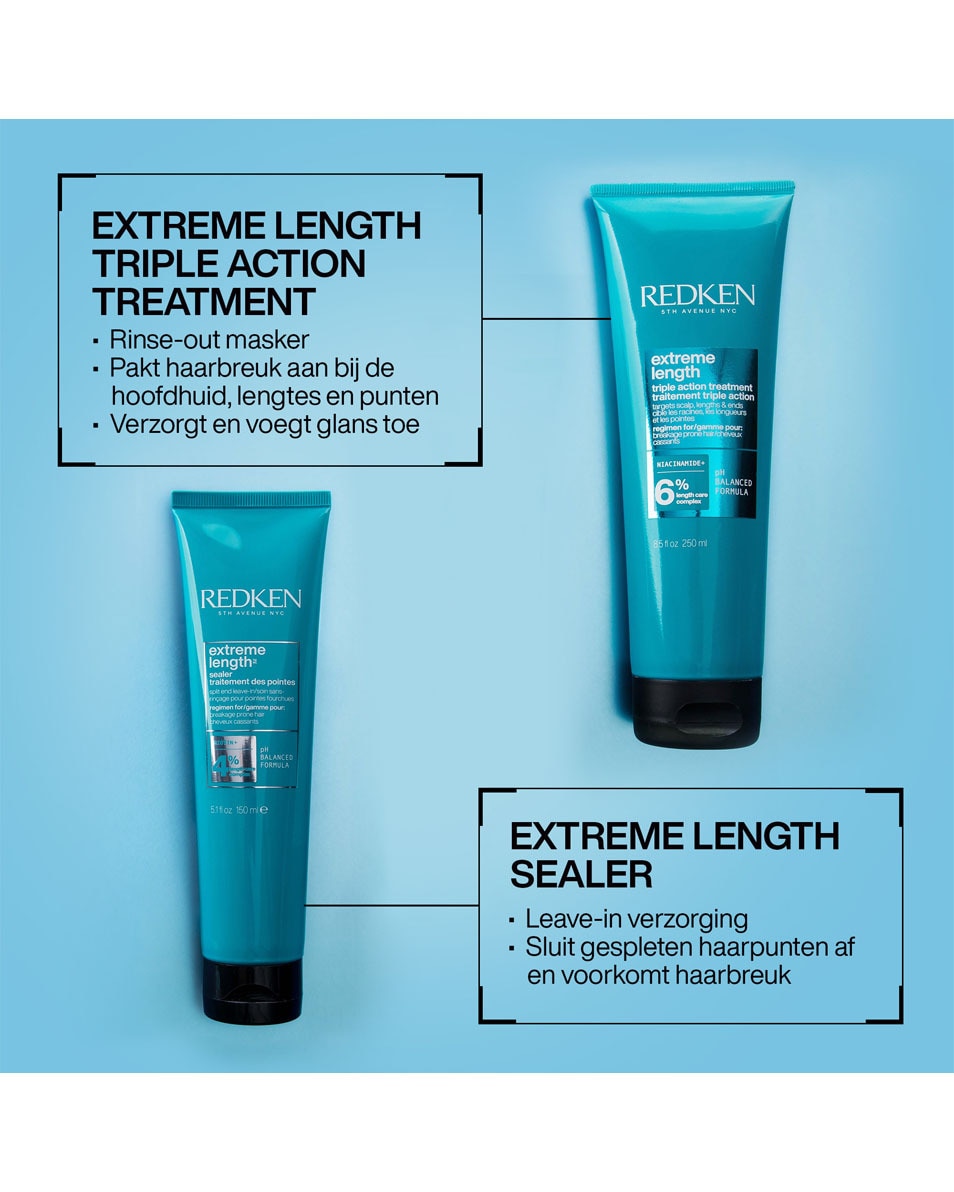 REDKEN Extreme Length Triple action mask - voor beschadigd haar 250 ML 4