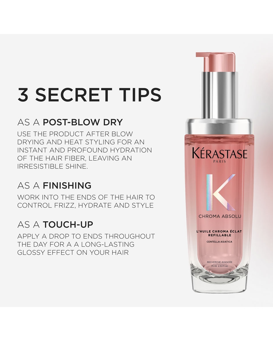 Huile de brillance sublimante - pour cheveux colorés