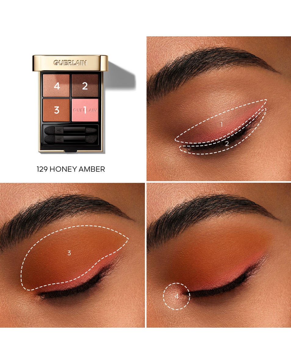 GUERLAIN OMBRES G OMBRES À PAUPIÈRES 4 COULEURS 129 Honey Amber 4