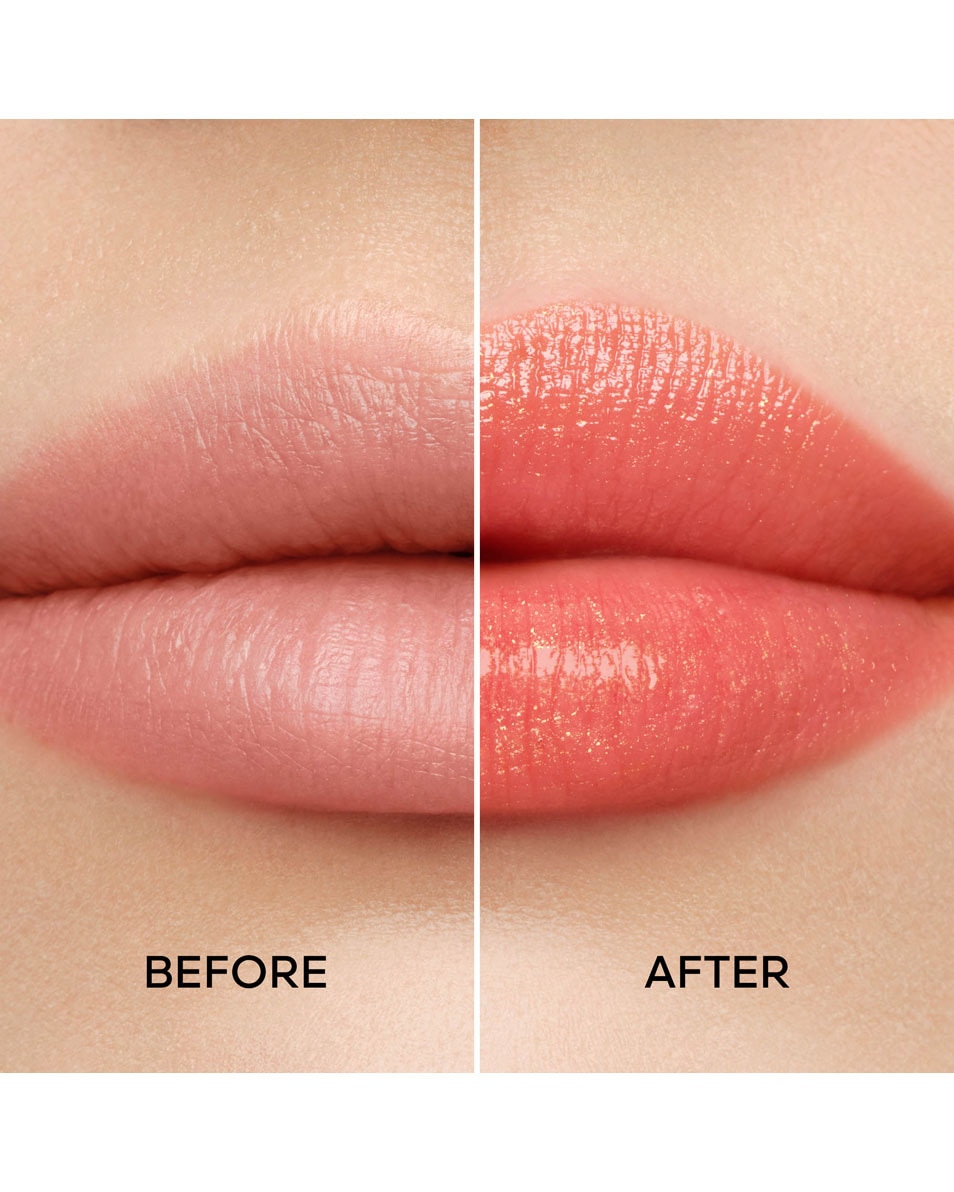 GUERLAIN KISS KISS BEE GLOW BAUME TEINTÉ INFUSÉ AU MIEL 98% D'ORIGINE NATURELLE 389 PEARLY PEACH 4