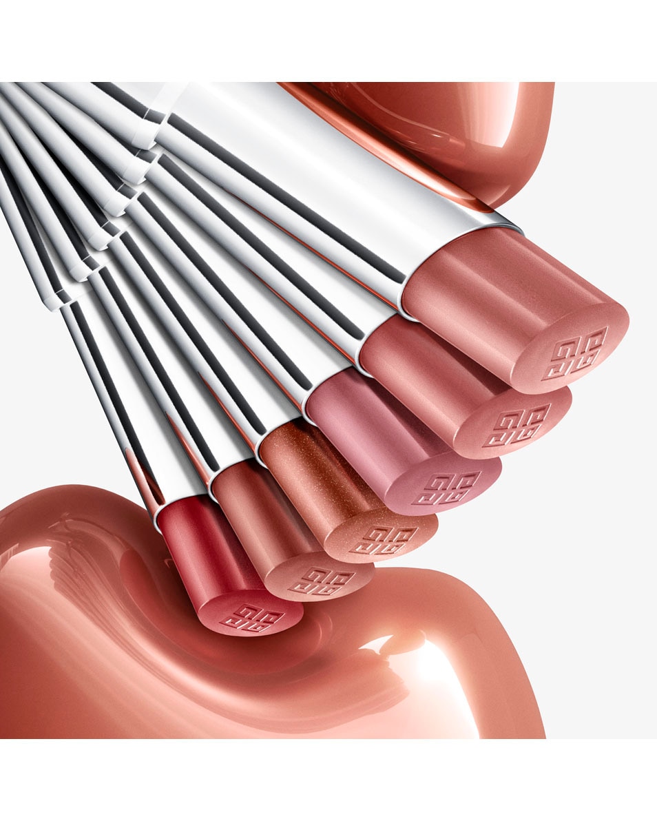 GIVENCHY COSMETICS ROSE PERFECTO SHINE ROUGE À LÈVRES HYBRIDE COULEUR & SOIN LUMINOUS BEIGE 4
