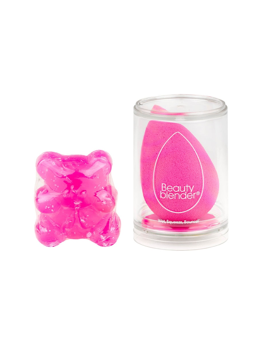 Éponge de maquillage et Nettoyant en forme d'ours pour les outils