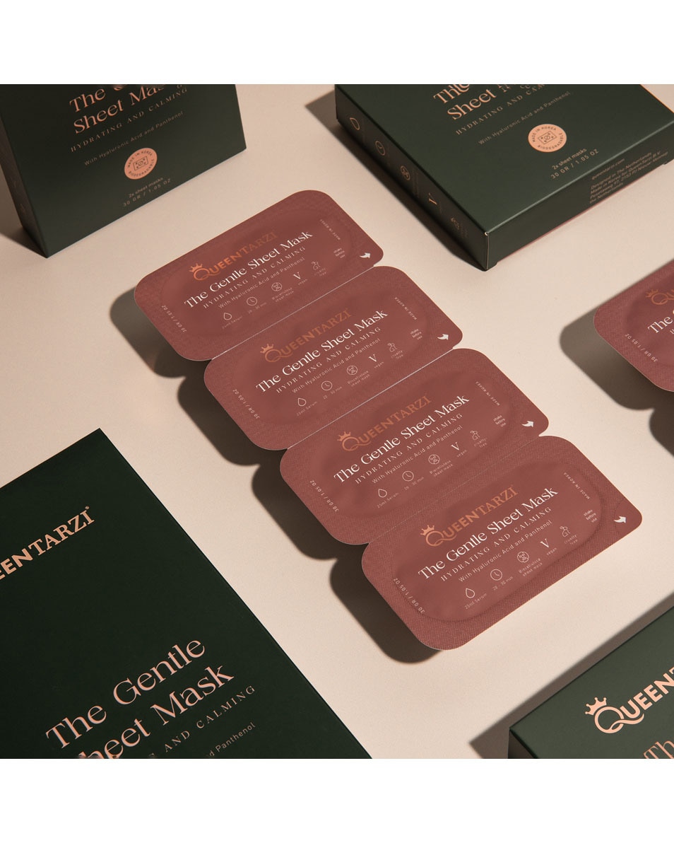 QUEEN TARZI NATURAL GLAM THE GENTLE SHEET MASK 4 ST