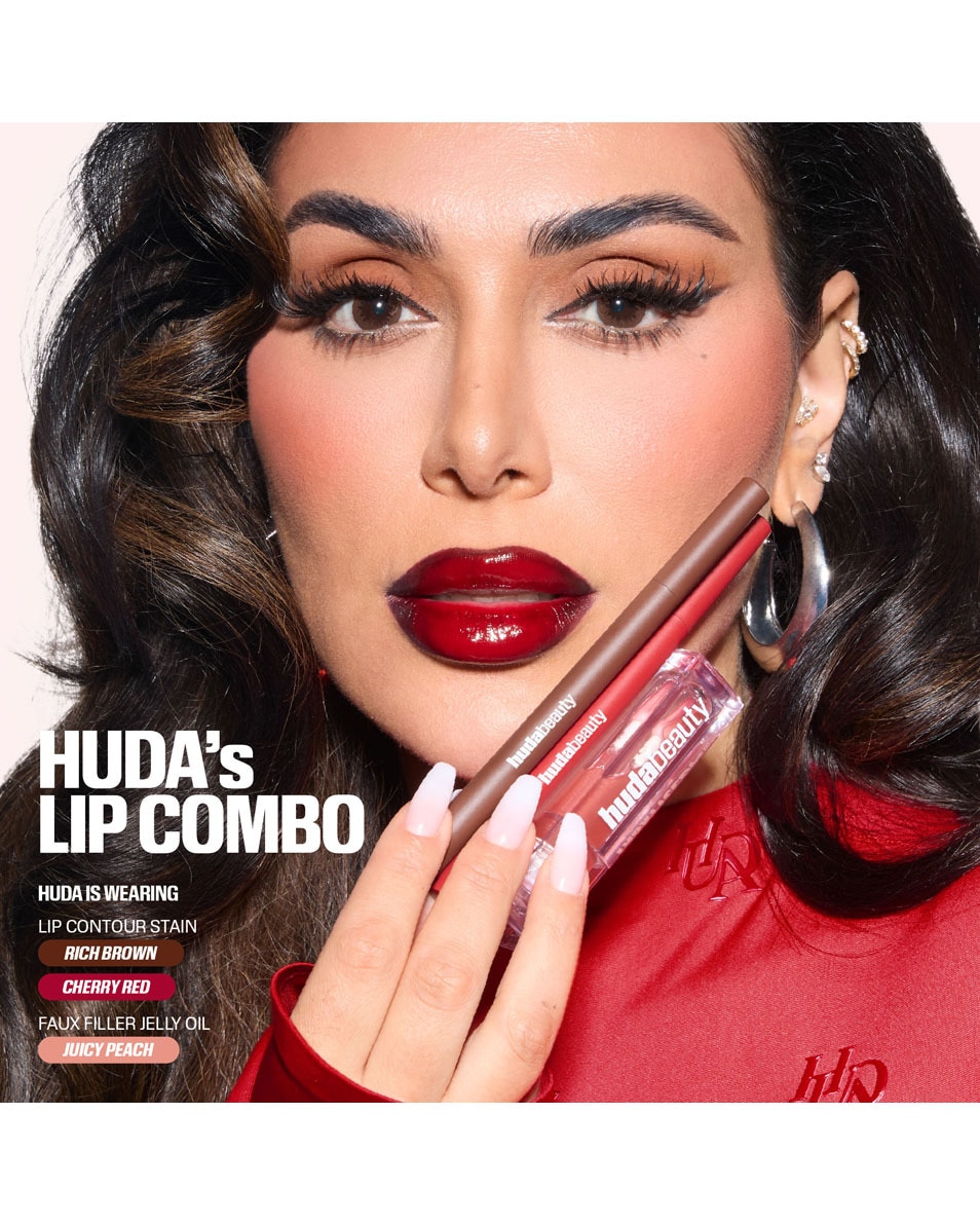 HUDA BEAUTY LIP CONTOUR LIP STAIN TOASTY BROWN 4