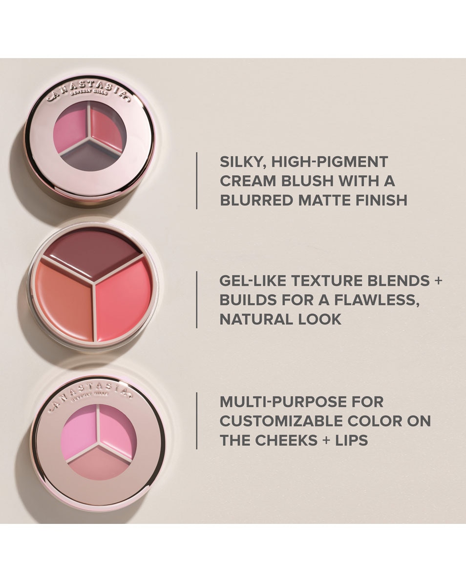 ANASTASIA BEVERLY HILLS Magic Touch Blush Trio Cream Blush Pink Trio 4