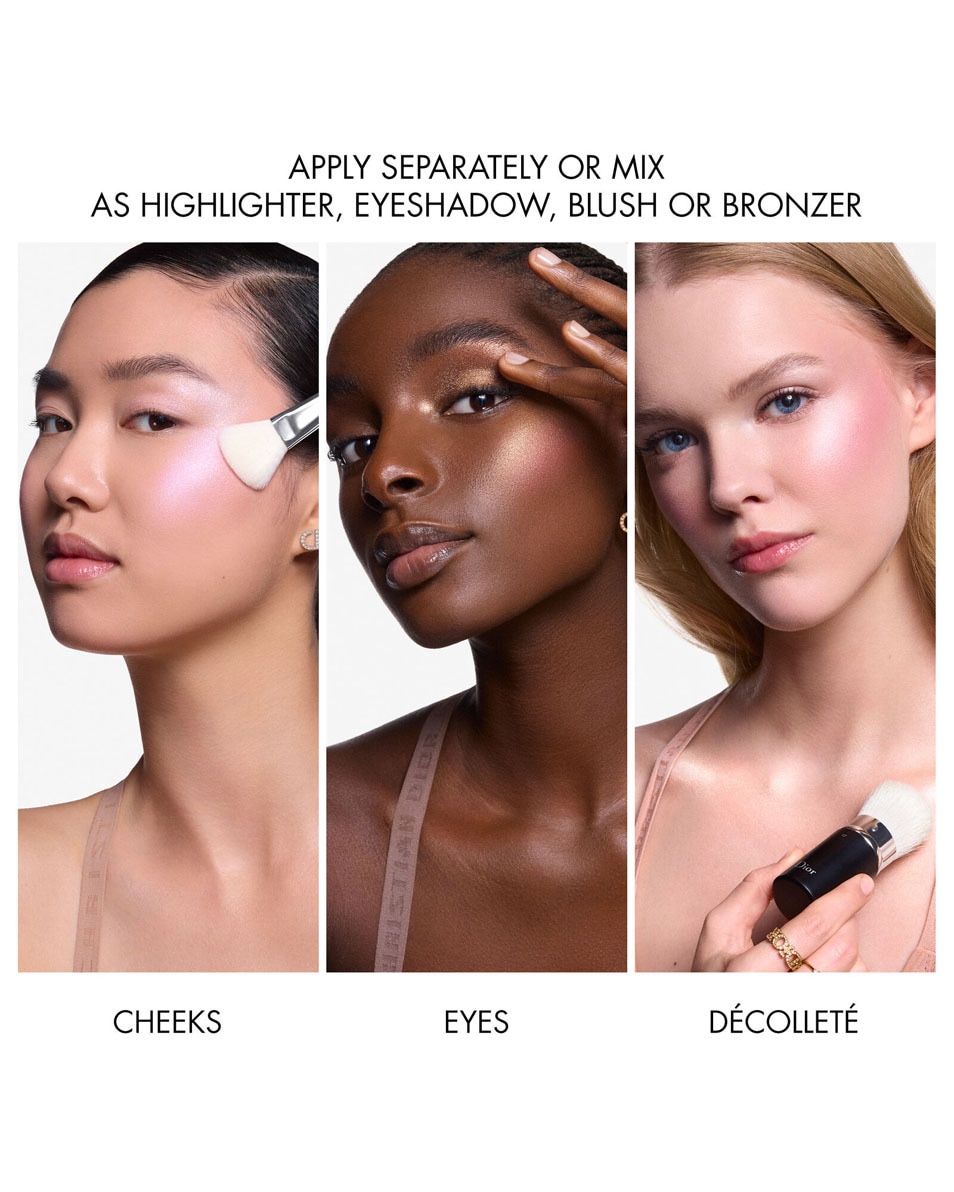 DIOR BACKSTAGE Dior Backstage Glow Maximizer Palette Palette highlighter et blush multi-usages 002 Frosted Opal Glow 4