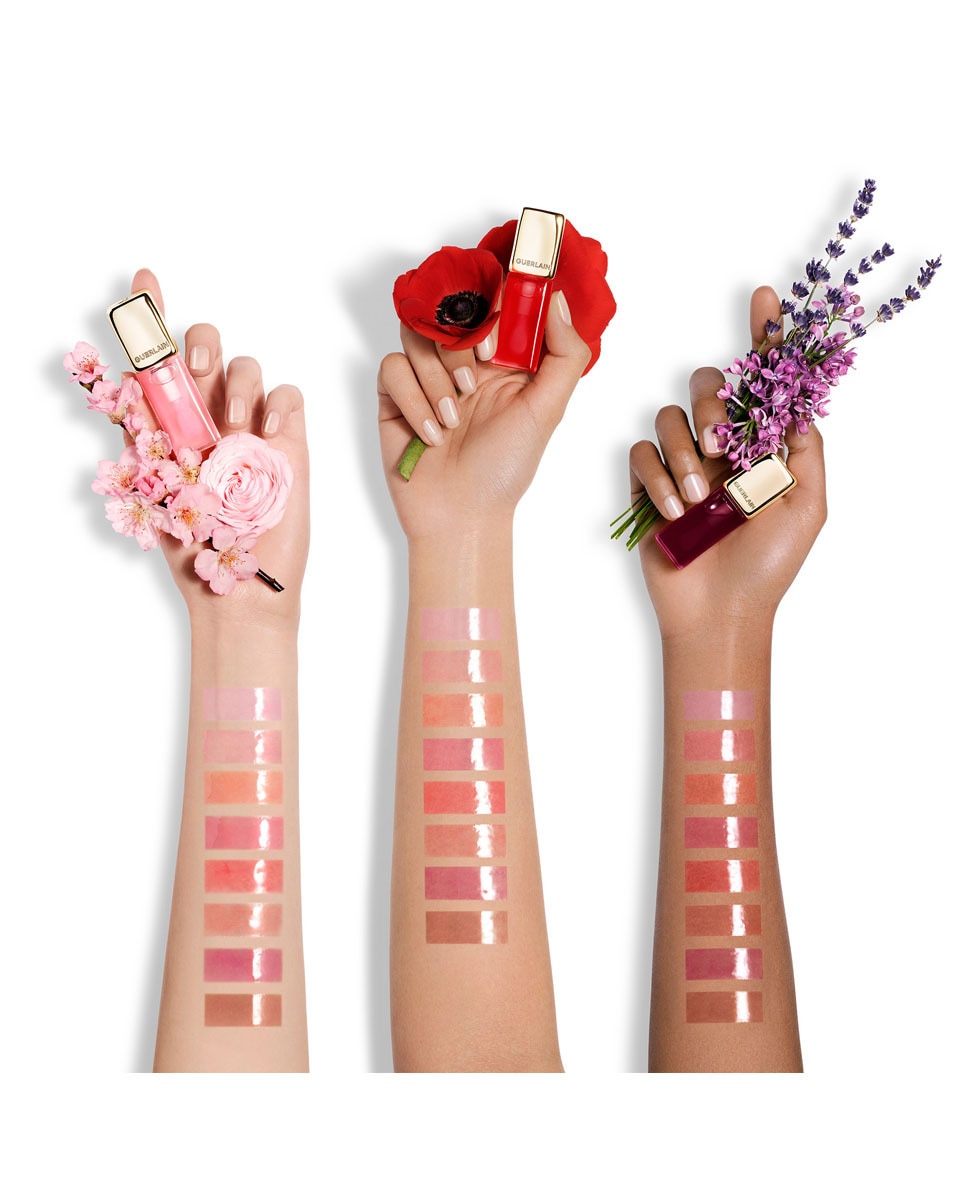 GUERLAIN KISS KISS Bee Glow Oil Huile à lèvres teintée au miel 92% d'origine naturelle 001 SPARKLE AWAY 4