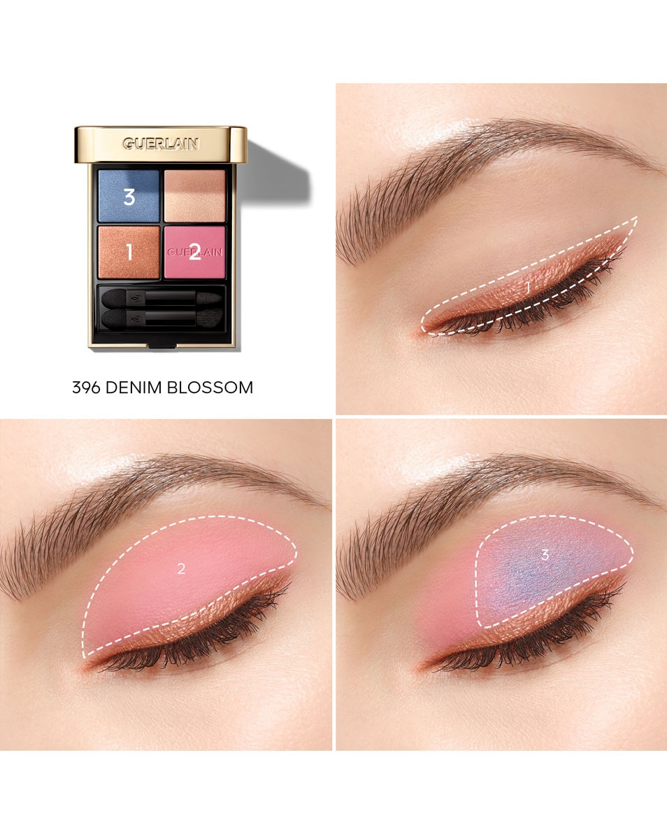 GUERLAIN OMBRES G Denim Blossom 4-kleuren oogschaduwpalet - Limited Edition Stardust Love 4