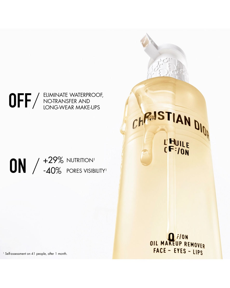 DIOR L'Huile OFF/ON - Rinse-off waterproof makeup remover oil Afspoelbare reinigingsoilie voor het gezicht, ogen en lippen 4