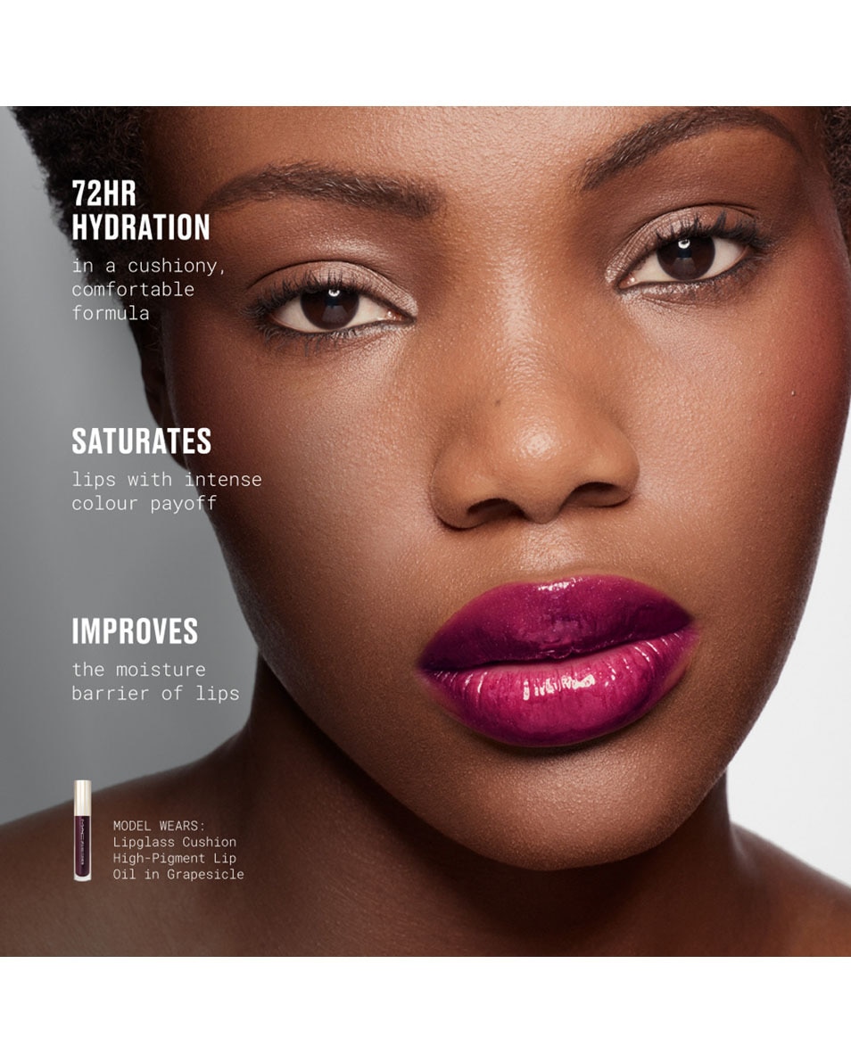 M.A.C LIPGLASS Cushion High-Pigment Oil Niet-plakkerige, hoogglanzende lipgloss Mauvement 4