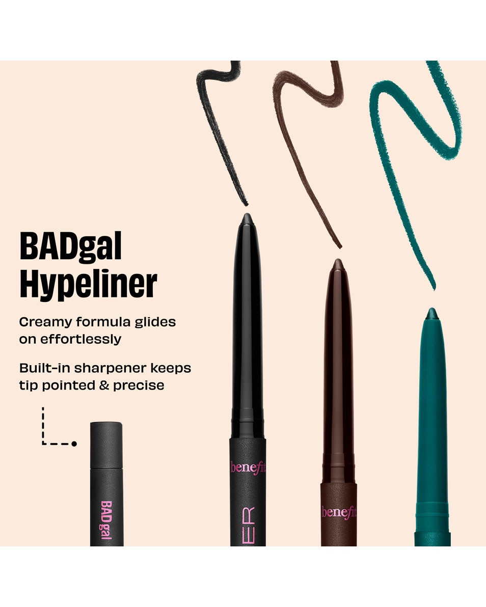 BENEFIT COSMETICS BADgal Hypeliner Eyeliner Midnight Brown 4