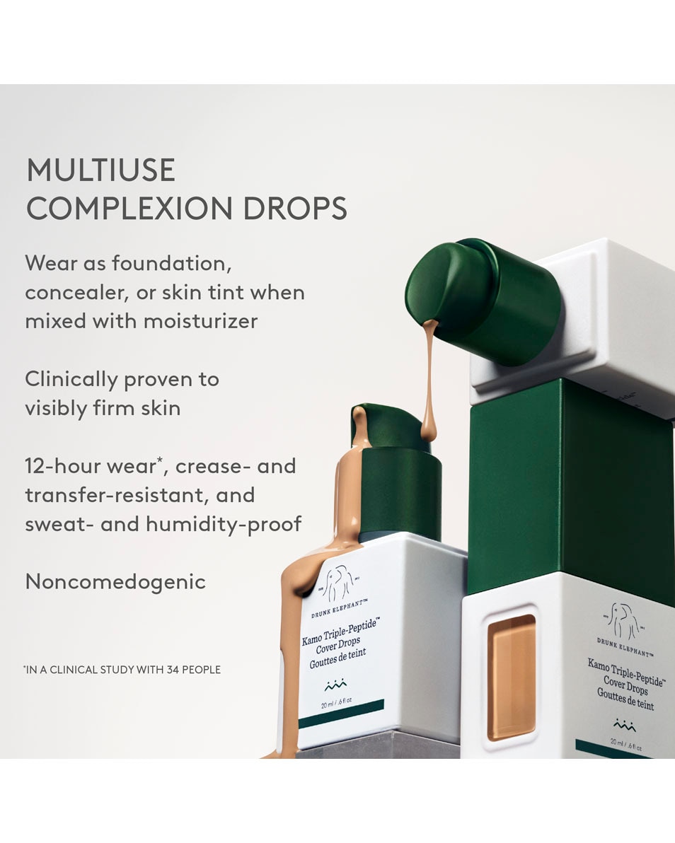 DRUNK ELEPHANT Drops Kamo Triple-Peptide Gouttes de teint multi-usage 23C 4