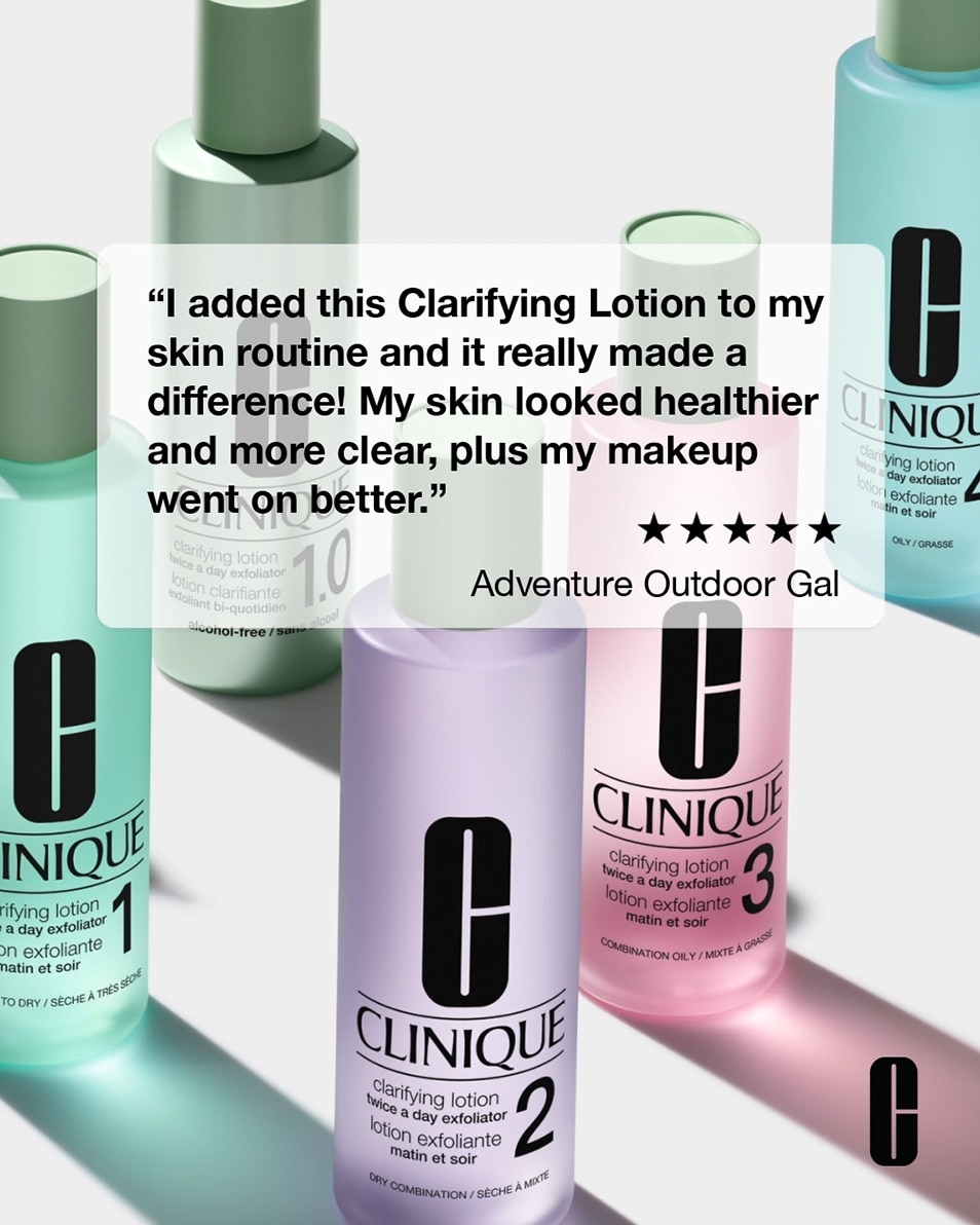 CLINIQUE CLARIFYING LOTION 2 - TWICE A DAY EXFOLIATOR LOTION EXFOLIANTE - PEAU SÈCHE À MIXTE - 3-STEP SYSTEM 487 ML 4