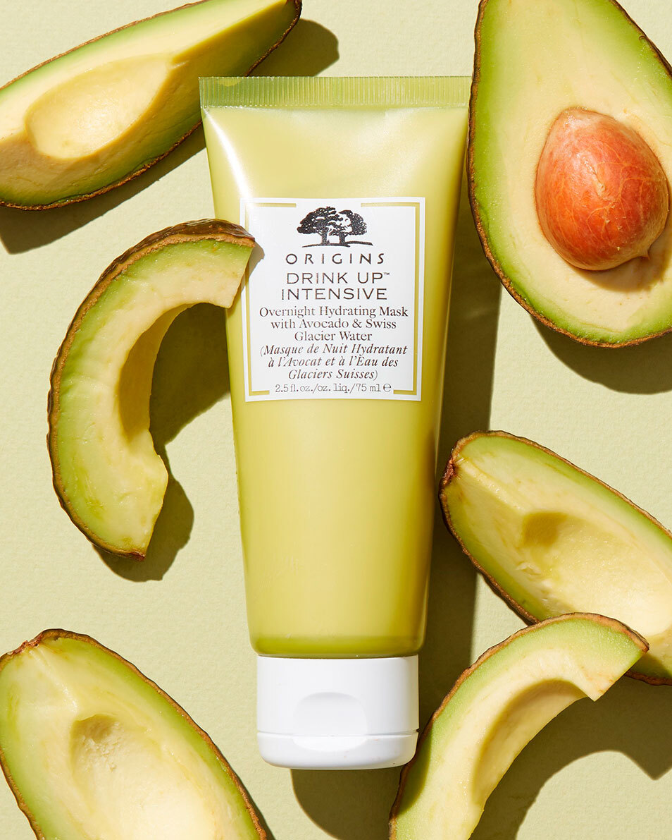 MASQUE DE NUIT HYDRATANT À L'AVOCAT ET À L'EAU DES GLACIERS SUISSES