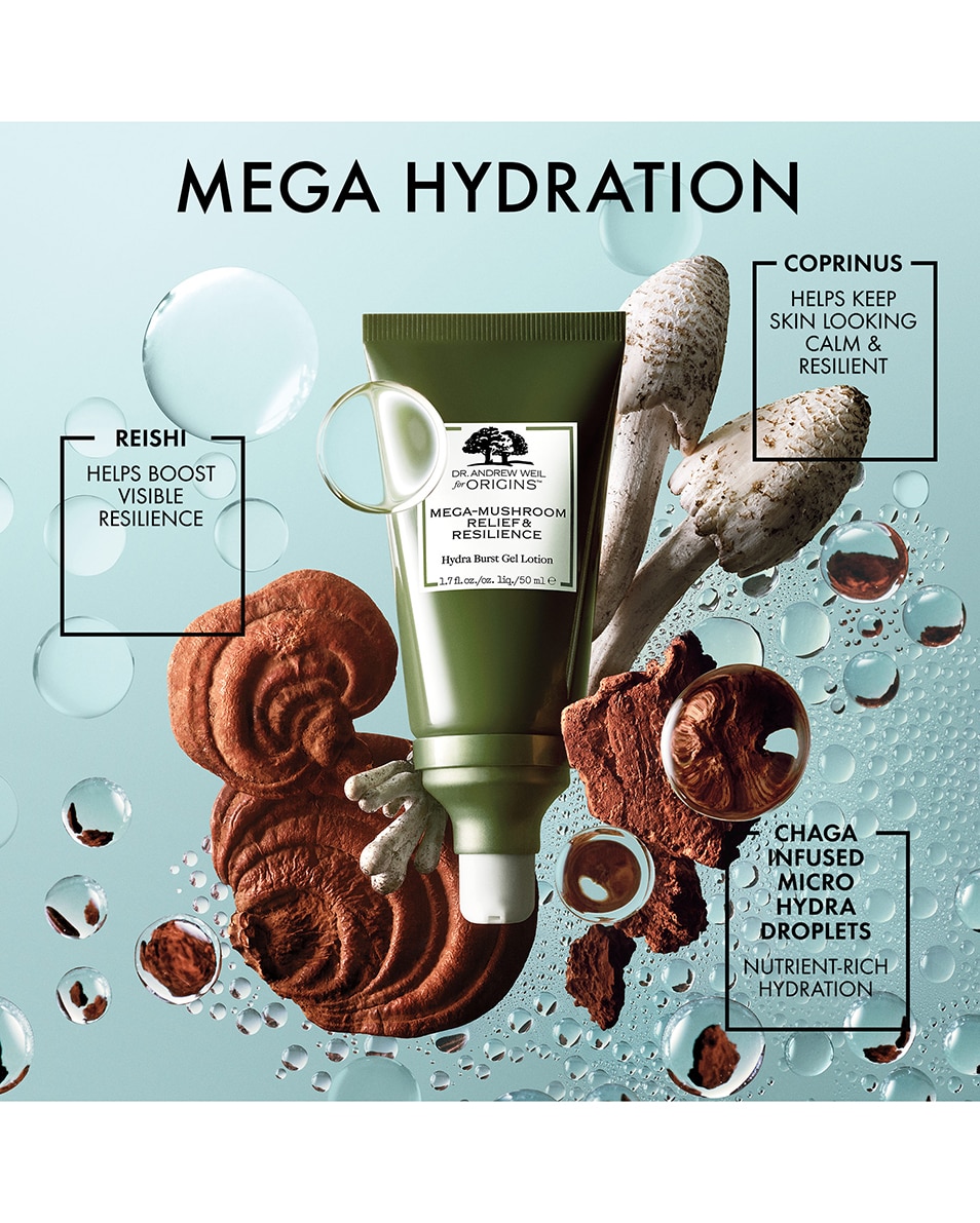 ORIGINS DR. ANDREW WEIL FOR ORIGINS™ MEGA-MUSHROOM RELIEF & RESILIENCE HYDRA BURST GEL LOTION 50 ML