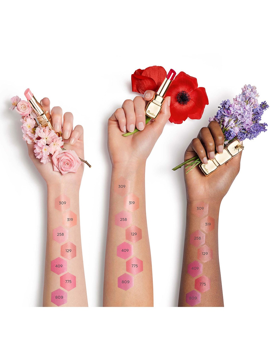 GUERLAIN KISS KISS BEE GLOW BAUME TEINTÉ INFUSÉ AU MIEL 98% D'ORIGINE NATURELLE 775 POPPY GLOW 5