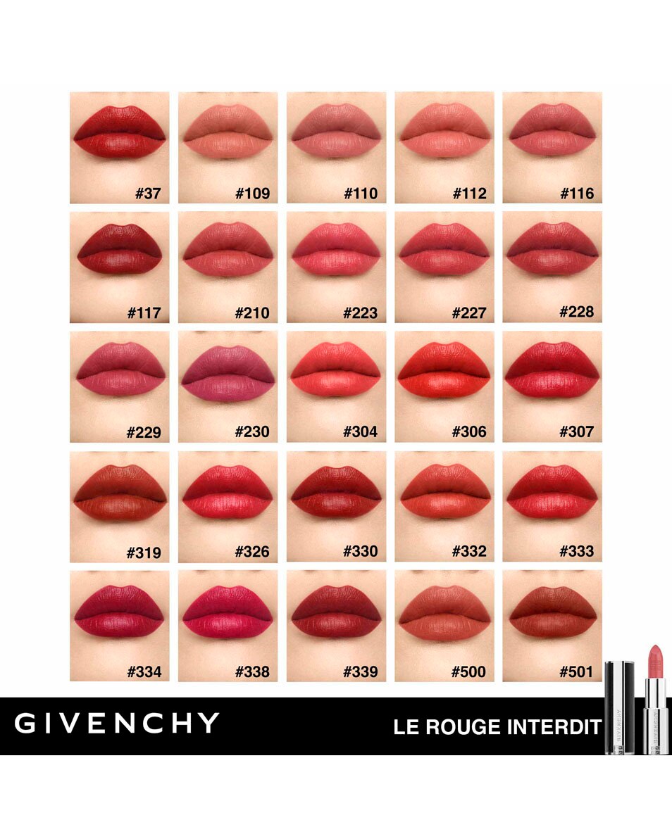 GIVENCHY COSMETICS LE ROUGE INTERDIT INTENSE SILK SILKY FINISH & LUMINOUS COLOR 330 ROUGE AMBRÉ 4