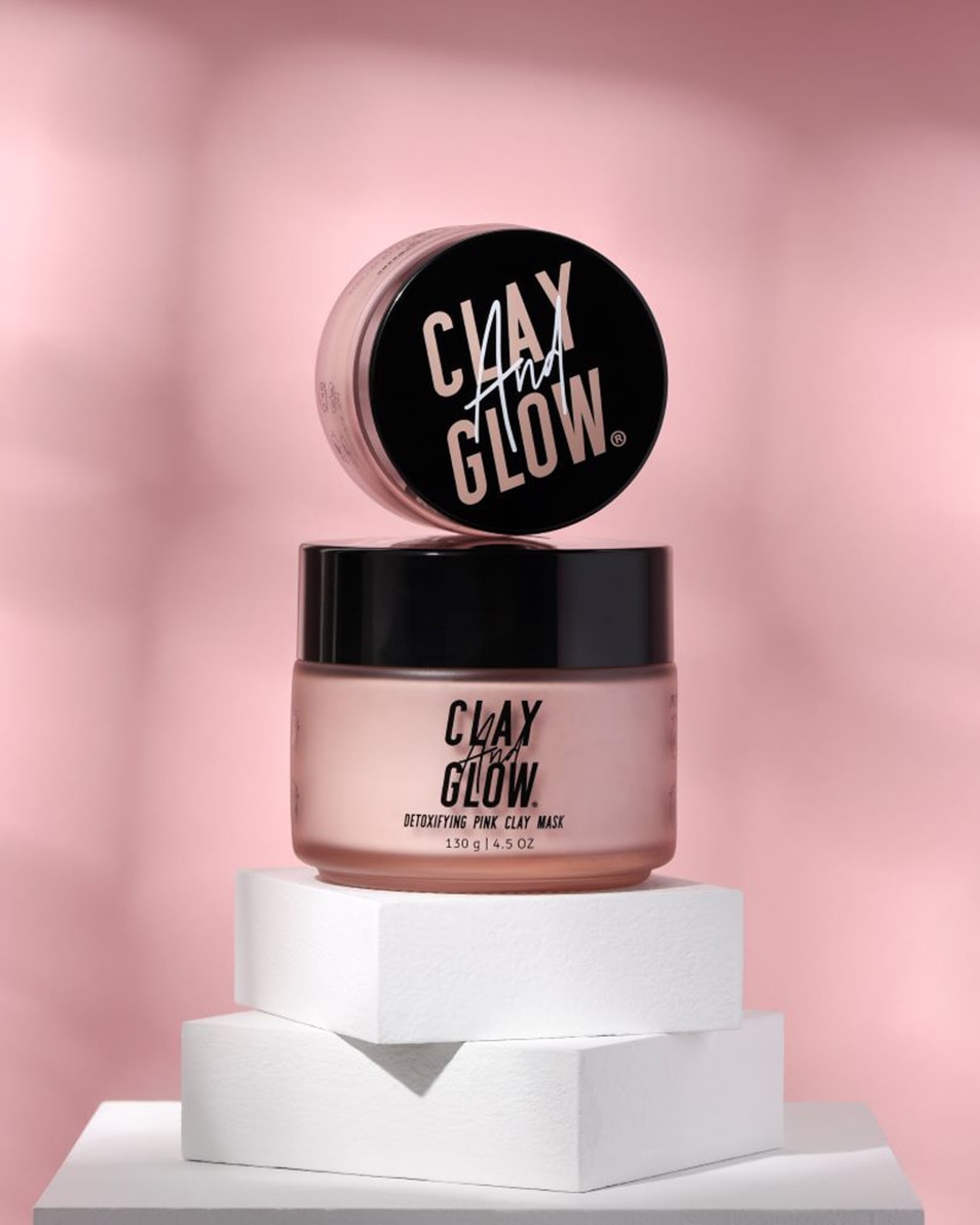 CLAY AND GLOW DETOXIFYING PINK CLAY MASK ROZE KLEIMASKER 130 G 5