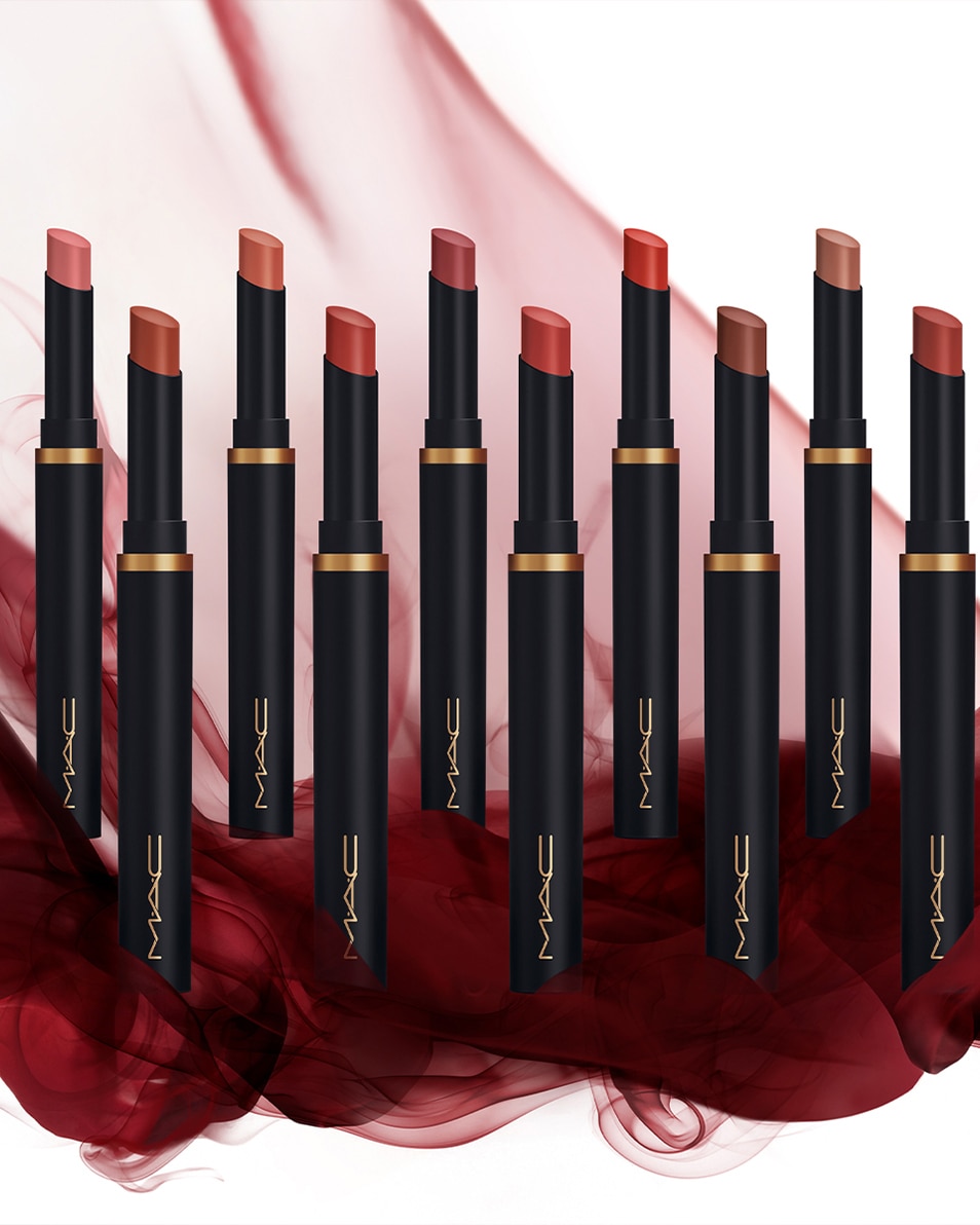 M.A.C POWDER KISS VELVET BLUR SLIM STICK HYDRATERENDE MATTE LIPPENSTIFT- 12U LANGHOUDEND Peppery Pink 5