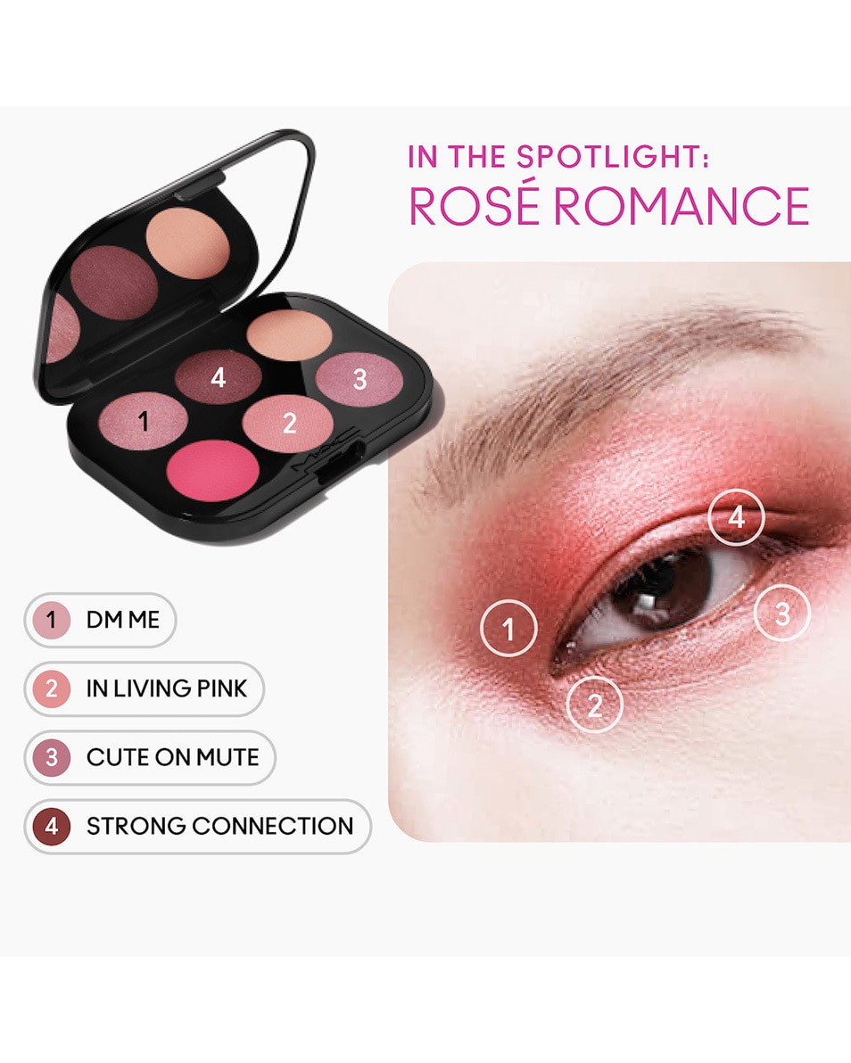 M.A.C CONNECT IN COLOUR EYE SHADOW PALETTE OOGSCHADUW PALETTE – VERSCHILLENDE FINISHES ROSE LENS 5