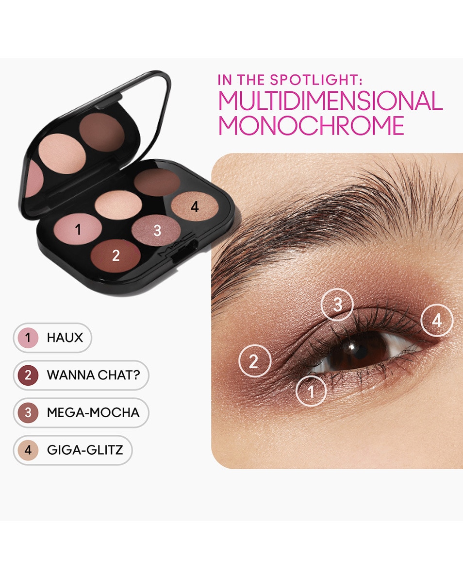 M.A.C CONNECT IN COLOUR EYE SHADOW PALETTE OOGSCHADUW PALETTE – VERSCHILLENDE FINISHES EMBEDDED IN BURGUNDY 5