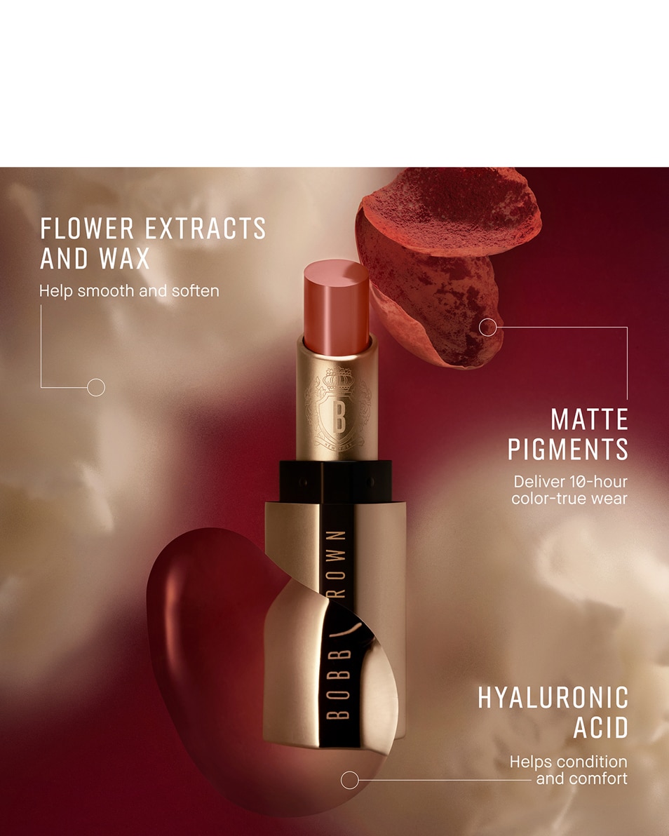 BOBBI BROWN LUXE MATTE LIP COLOR LIPSTICK MATTE LIPPENSTIFT- 12U LANGHOUDEND- VEDERLICHT DOWNTOWN ROSE 5