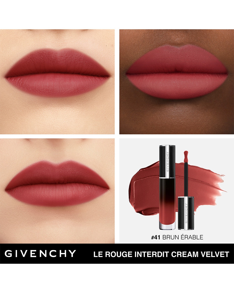 GIVENCHY COSMETICS LE ROUGE INTERDIT CREAM VELVET CREAMY MATTE FINISH - LONG-LASTING COLOUR Brun Erable 4