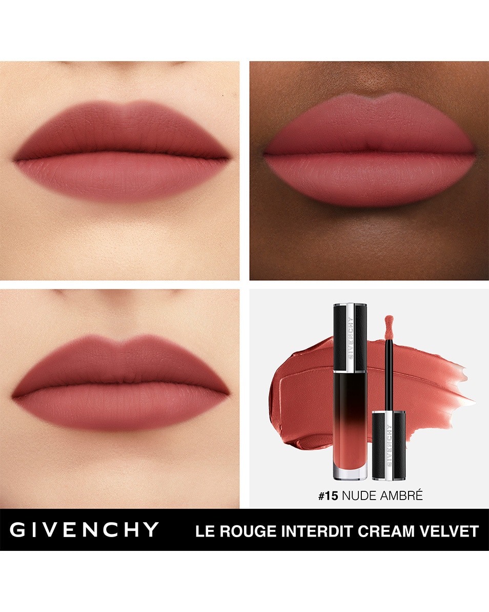 GIVENCHY COSMETICS LE ROUGE INTERDIT CREAM VELVET CREAMY MATTE FINISH - LONG-LASTING COLOUR Nude Ambré 5