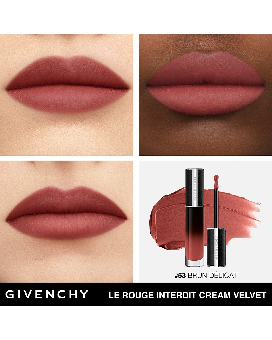 GIVENCHY COSMETICS LE ROUGE INTERDIT CREAM VELVET CREAMY MATTE FINISH - LONG-LASTING COLOUR Brun Délicat 5