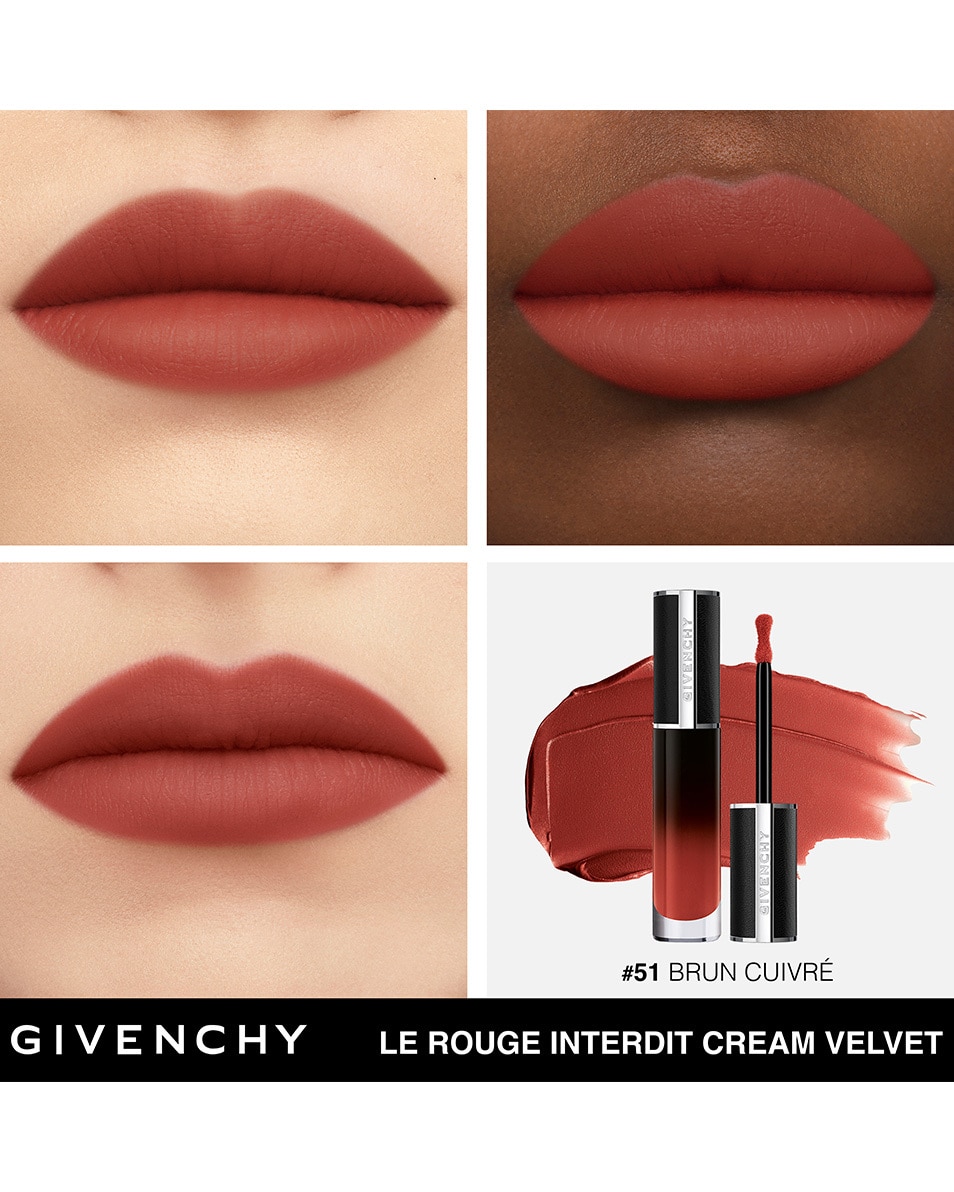 GIVENCHY COSMETICS LE ROUGE INTERDIT CREAM VELVET MATITÉ CRÉMEUSE - COULEUR LONGUE DURÉE Brun Cuivré 5