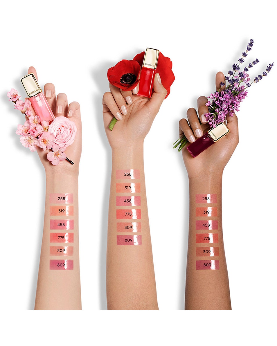 GUERLAIN KISSKISS BEE GLOW OIL MET HONING VERRIJKTE, GETINTE LIPOLIE 775 POPPY GLOW 5
