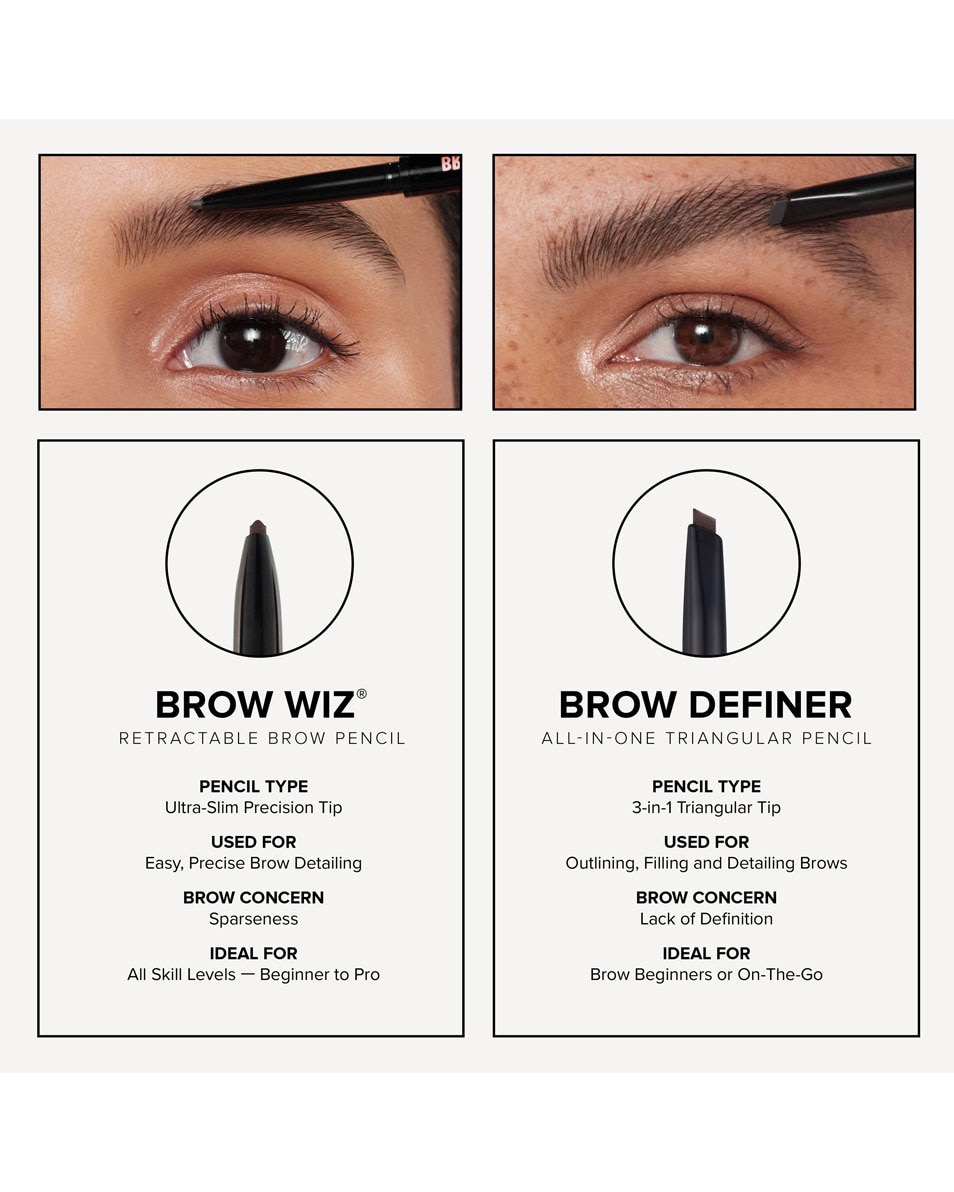 Un crayon à sourcils tout-en-un à pointe triangulaire