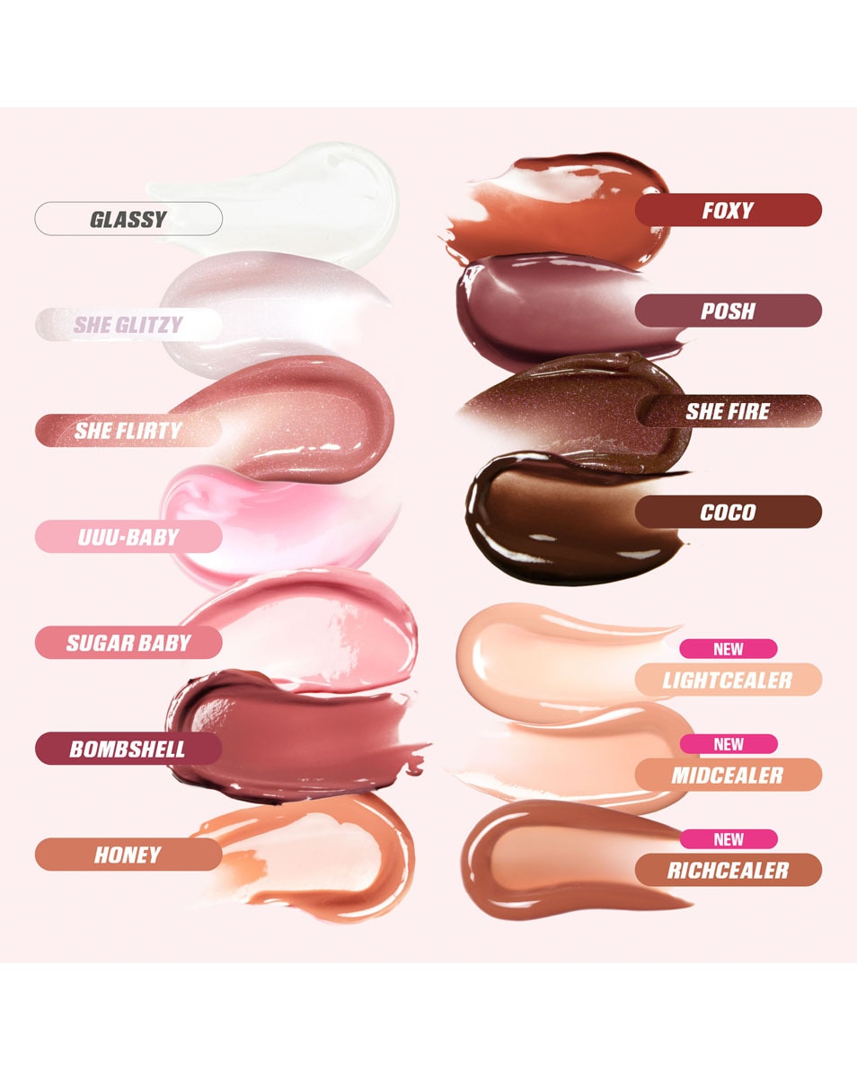 HUDA BEAUTY FAUX FILLER EXTRA SHINE LIP GLOSS SUGAR BABY 5