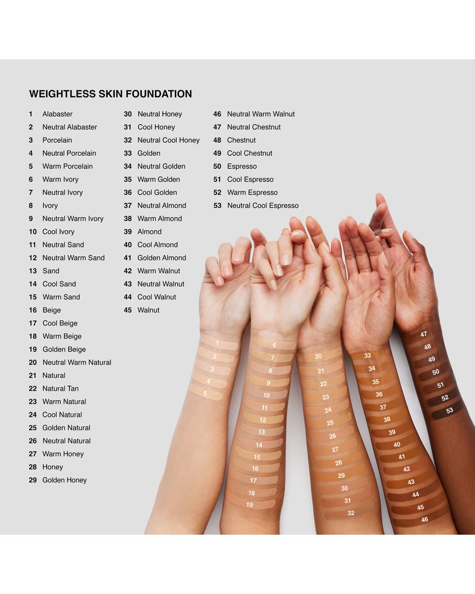 BOBBI BROWN Weightless Skin Foundation Fond de teint longue tenue - léger, couvrance moyenne & resistant à l'eau Warm Ivory 5