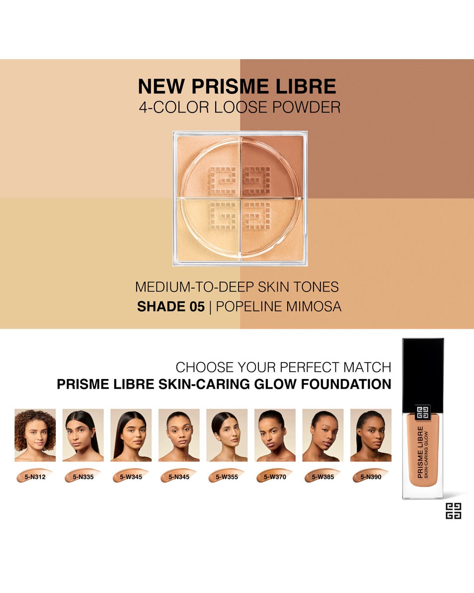 GIVENCHY COSMETICS PRISME LIBRE POUDRE LIBRE MATITÉ & ÉCLAT RÉHAUSSÉ POPELINE MIMOSA 5