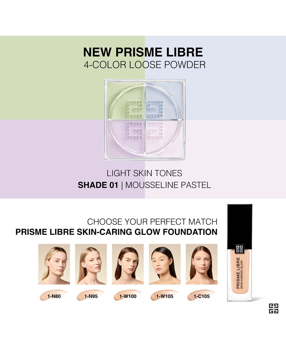 GIVENCHY COSMETICS PRISME LIBRE POUDRE LIBRE MATITÉ & ÉCLAT RÉHAUSSÉ MOUSSELINE PASTEL 5