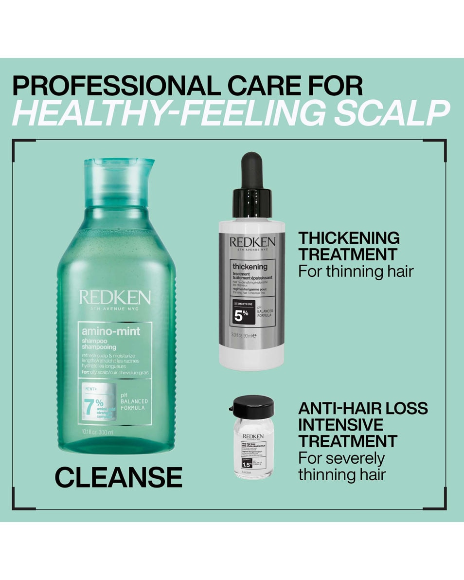 REDKEN Amino Mint Shampoo - verfrist & hydrateert 300 ML 5
