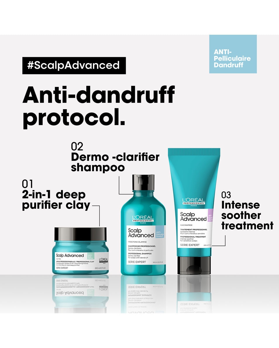 L'OREAL PROFESSIONNEL Scalp Advanced Shampooing dermo-clarifiant antipelliculaire 300 ML 5