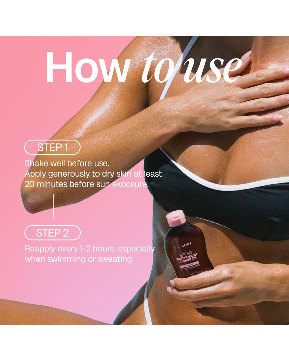 Huile solaire à la pastèque SPF 50