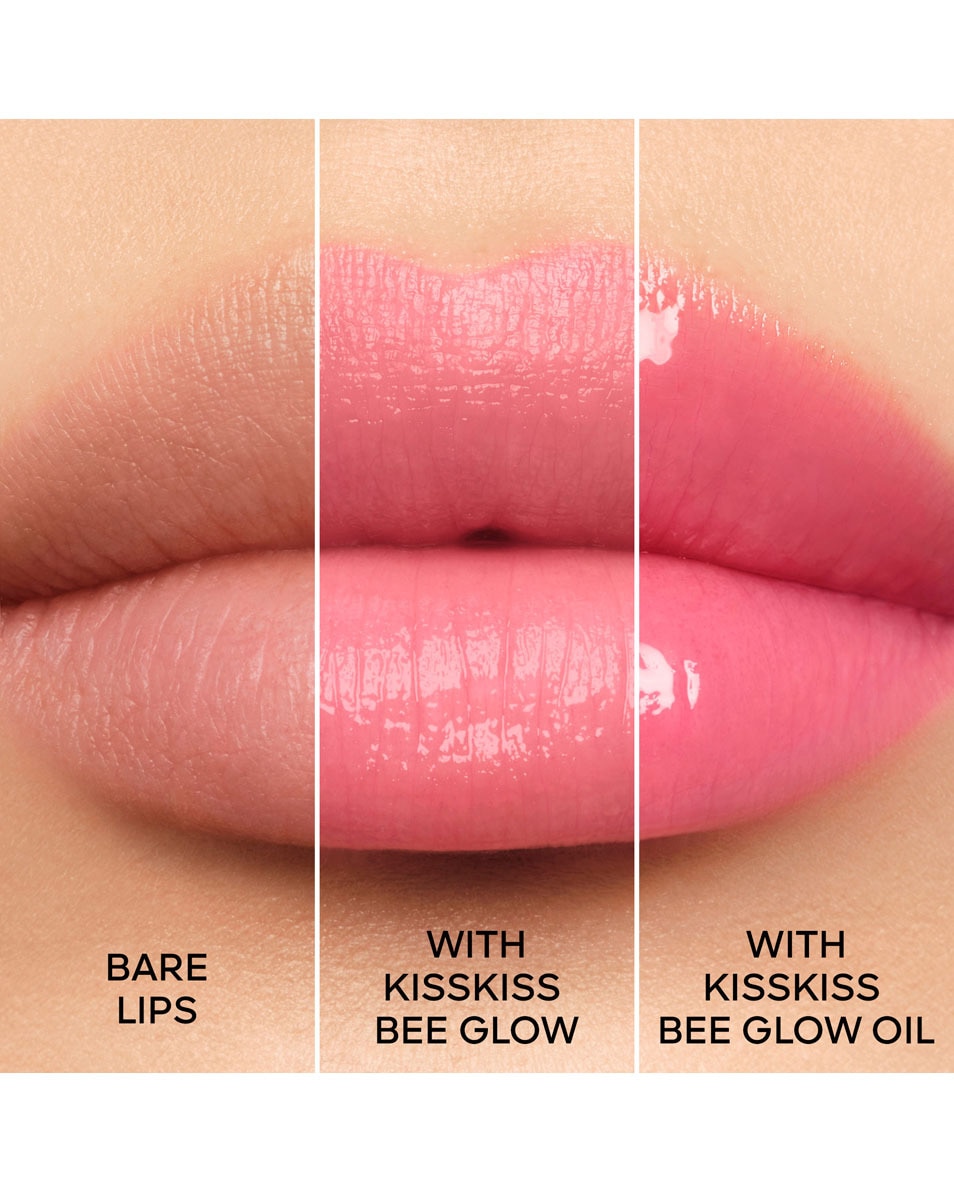 GUERLAIN KISS KISS Bee Glow Oil Een met honing verrijkte, getinte lipolie die voor 92% samengesteld is uit ingrediënten van natuurlijke oorsprong 878 DAHLIA GLOW 5