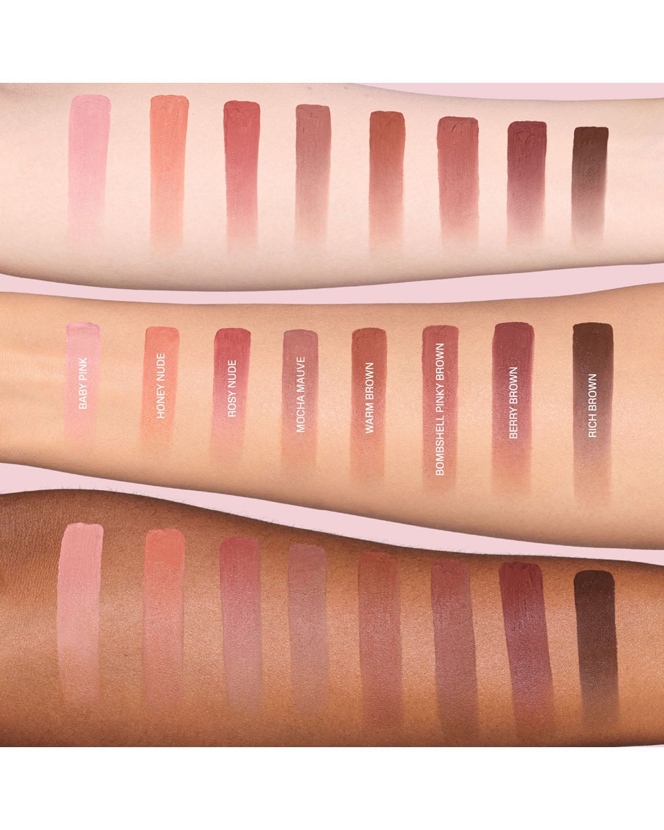 HUDA BEAUTY LIQUID MATTE MOUSSE SOFT BLUR LIP CREAM BABY PINK 5