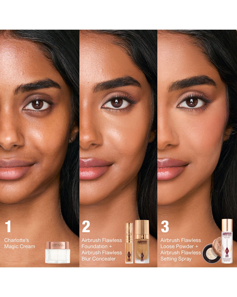 CHARLOTTE TILBURY AIRBRUSH FLAWLESS BLUR LOOSE POWDER BRIGHTENING MEDIUM TO TAN WITH WARM, NEUTRAL UNDERTONES 5
