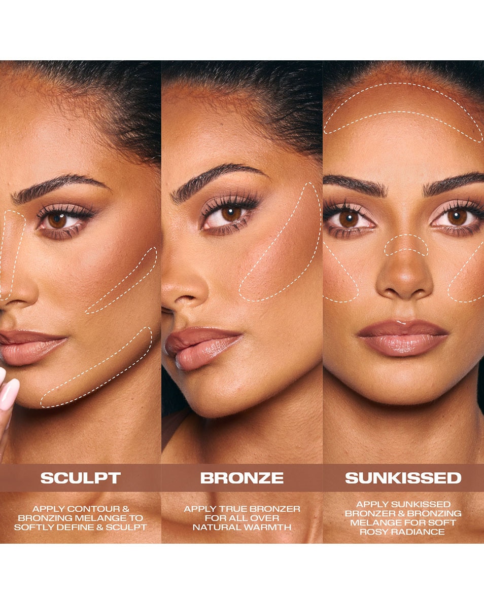 HUDA BEAUTY BRONZE FILTER PALETTE BRONZING AND CONTOUR QUAD LIGHT 5