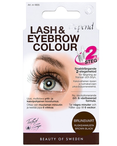 DEPEND EYE LASH & EYEBROW COLOUR WIMPER- WENKBRAUWVERF Brown Black