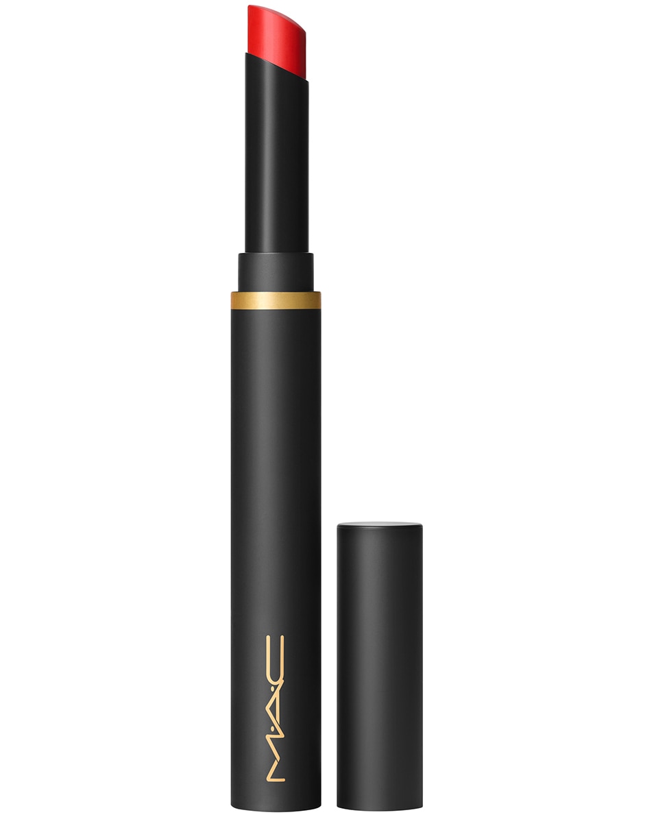 M.A.C POWDER KISS VELVET BLUR SLIM STICK ROUGE A LEVRES MAT HYDRATANT - TENUE LONGUE DUREE 12H Ruby new