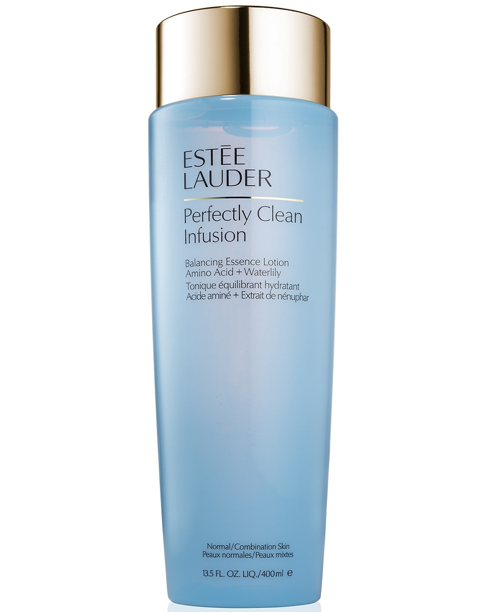 ESTÉE LAUDER PERFECTLY CLEAN INFUSION BALANCING ESSENCE LOTION WITH AMINO ACID15 + WATERLILY WITH AMINO ACID15 + WATERLILY HYDRATERENDE TONER - VOOR NORMALE/GECOMBINEERDE HUID 400 ML