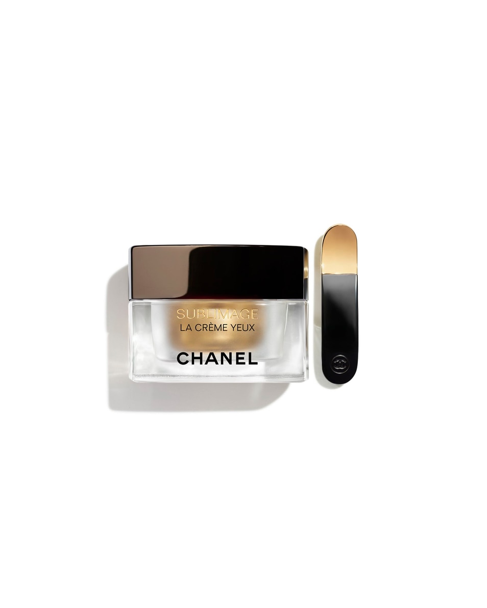 Chanel SUBLIMAGE LA CRÈME YEUX SUBLIMAGE La Crème Yeux est un soin global d’exception pour le regard qui associe la puissance de son actif, la Vanilla Planifolia polyfractionnée, à la sensorialité exceptionnelle de sa texture. Son nouveau pot en verre est rechargeable. 15 G