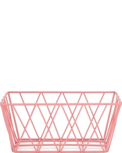 PANIER METALLIQUE ROSE PANIER METALLIQUE ROSE