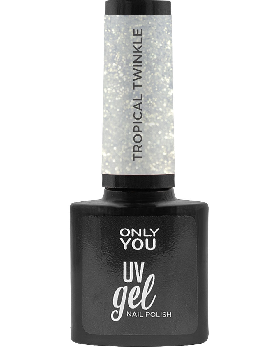 ONLY YOU SPRING SUMMER 2025 UV GEL POLISH TROPICAL TWINKLE 001 SPARKLE AWAY